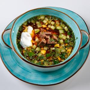 Окрошка с телятиной