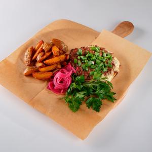 Кёфте с сыром от шефа с чесночным картофелем